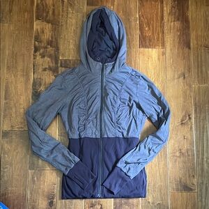 Lululemon Athletica Gray and Black Utility Jacket with Hood